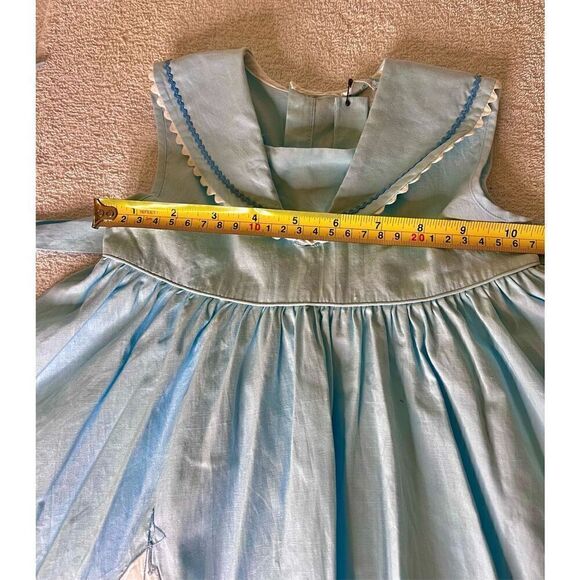 Vintage Nannette Baby Toddler Doll Blue W Sailboat, Fish  & Sea Sun Dress - Picture 5 of 7